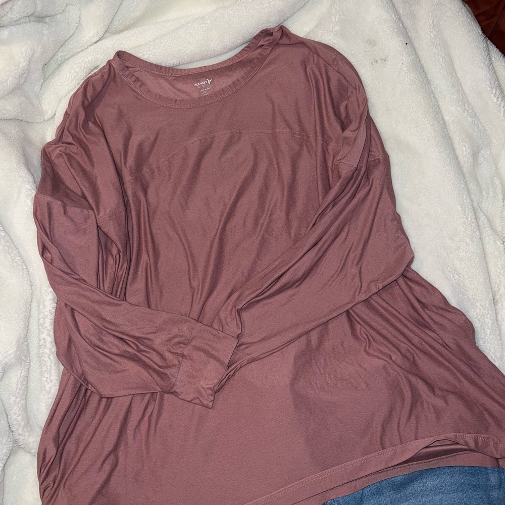 Old Navy 3x Women's Mauve Long Sleeve Cloud 94 Top